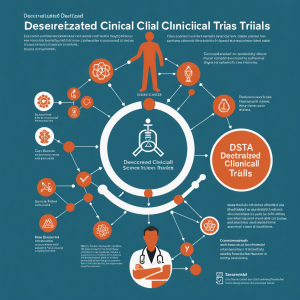 “Decentralized clinical trials science graphic”
